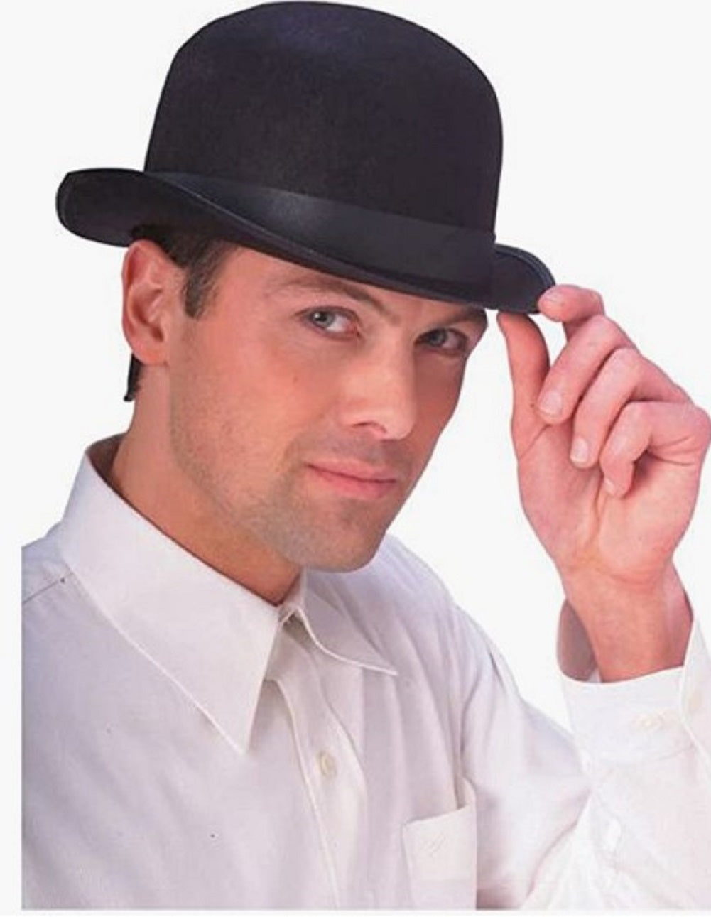 Derby Bowler Hat - Black - Felt - Costume Accessory - Adult