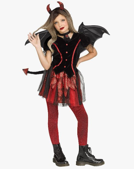 Devil Child - Wings - Red/Black - Costume - Child - 3 Sizes