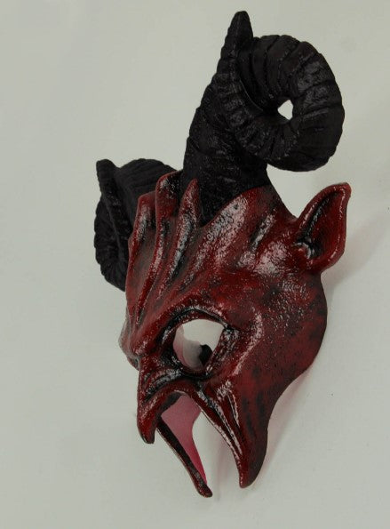 Máscara del diablo - Cabra Demonio Ram - Plástico - Accesorio de disfraz - Adulto adolescente