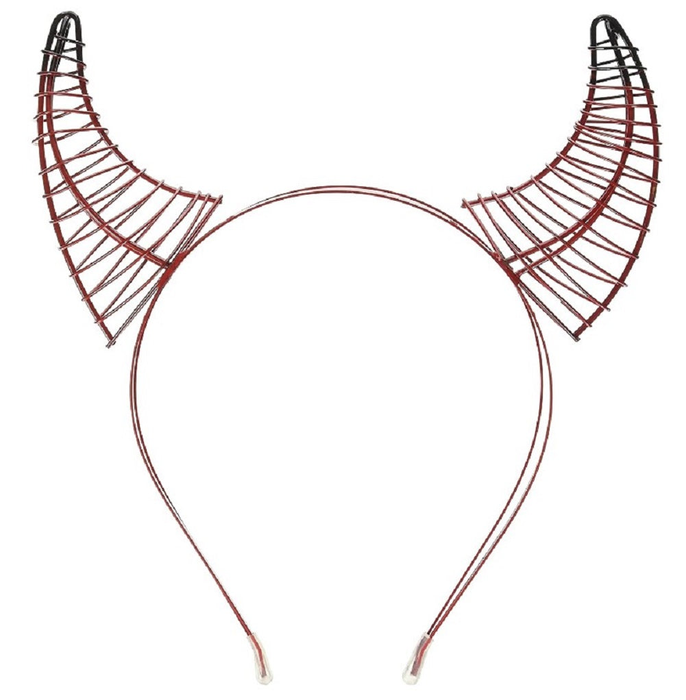 Devil Horns Headband - Red/Black - Costume Accessory - Adult Teen