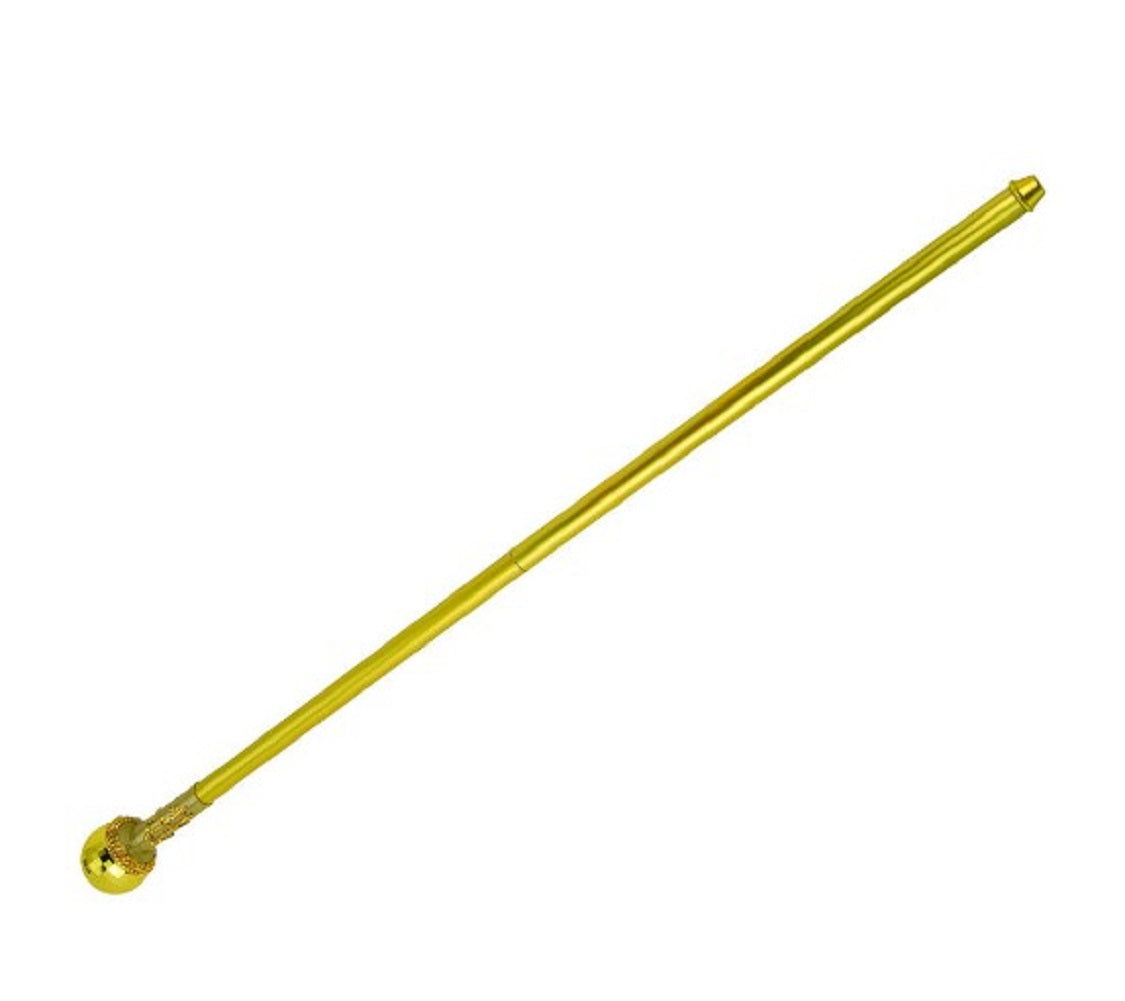 Disco Ball Pimp Cane - Staff - Gold - Costume Accessory - Adult Teen