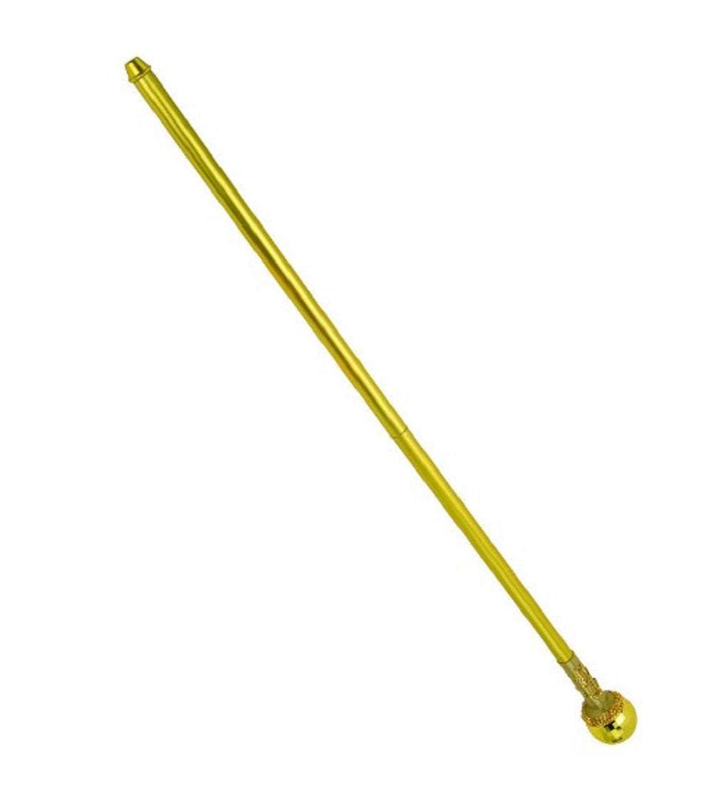 Disco Ball Pimp Cane - Staff - Gold - Costume Accessory - Adult Teen