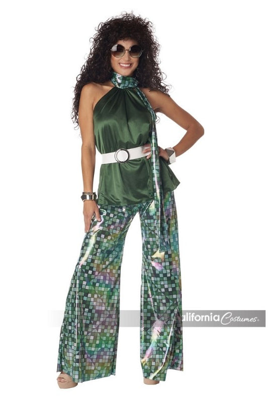 Disco Lady - Disco - Green - Costume - Adult - 4 Sizes