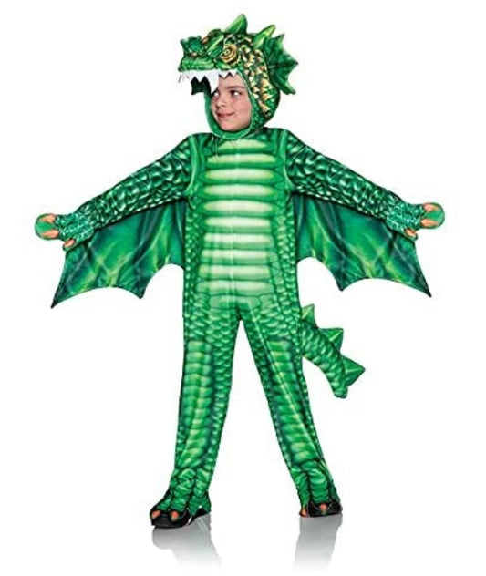 Dragón - Estampado - Verde - Disfraz - Niño - 2 Tallas