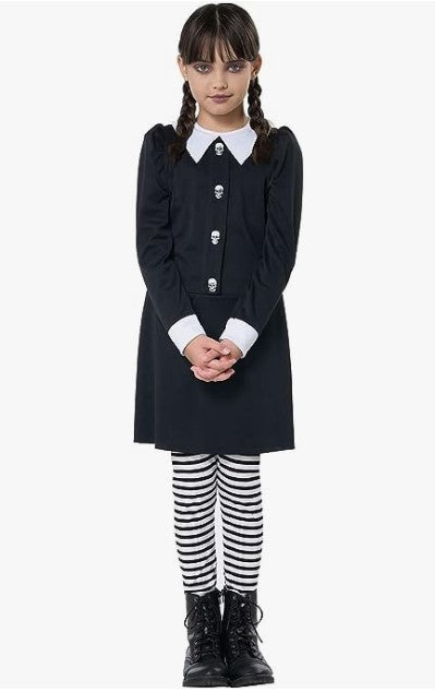 Dreadful Child - Black/White - Witch - Costume - Child - 3 Sizes