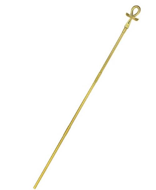 Egyptian Ankh Staff - Gold - 62" - Collapsible - Costume Accessory Prop