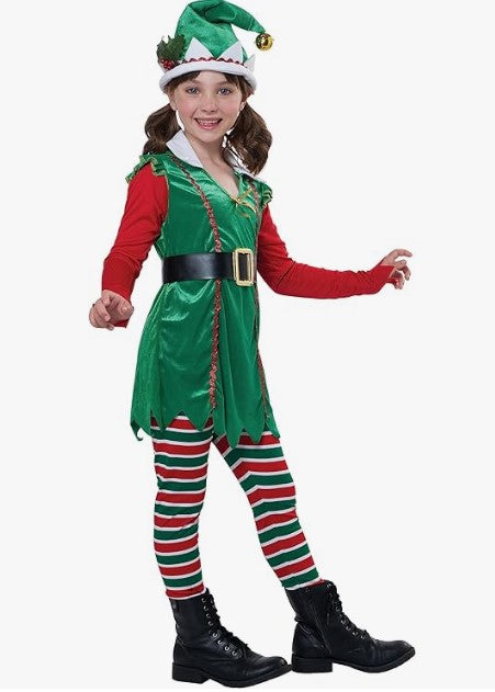 Festive Elf - Costume - Christmas Holiday - Child - 3 Sizes