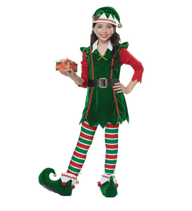 Festive Elf - Costume - Christmas Holiday - Child - 3 Sizes