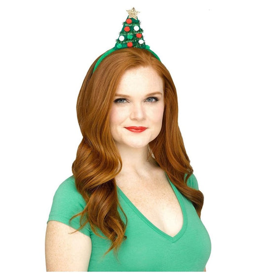 Mini Christmas Tree Headband Hat - Costume Accessory - Adult Teen