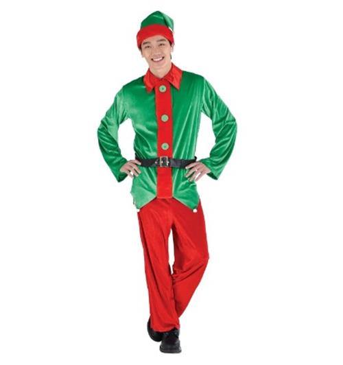 Elf Guy - Green/Red - Christmas - Costume - Adult - 2 Sizes