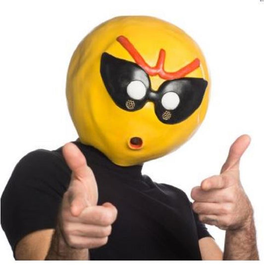 Emoji Oh Oh Mask - Yellow - Costume Accessory - Adult Teen