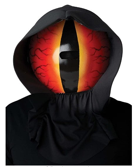 Evil Eye Mask - Light Up - Attached Hood - Costume Accessory - Adult