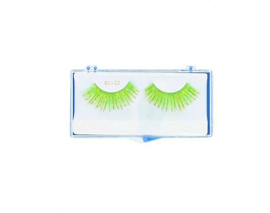 Eyelashes - Long - Green/Gold Metallic - St Patrick's Day - Costume Accessory