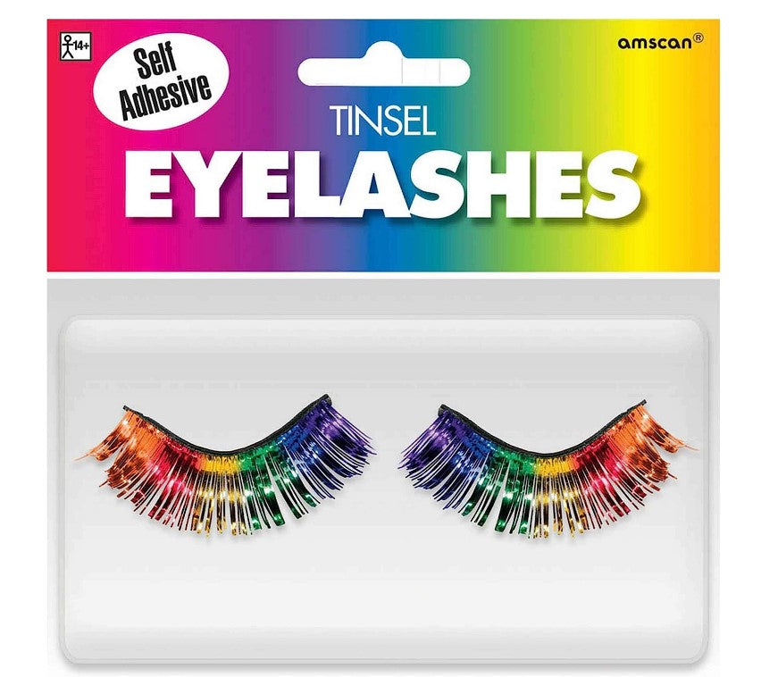 Wimpern - Regenbogen Metallic - Pride - Kostüm Accessoire