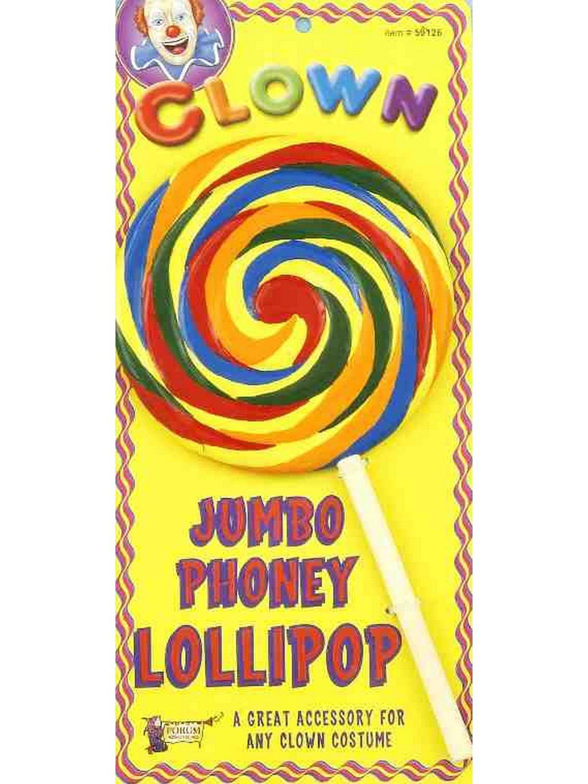 Lollipop - Jumbo - Plastic - Clown Elf Munchkin - Costume Accessory