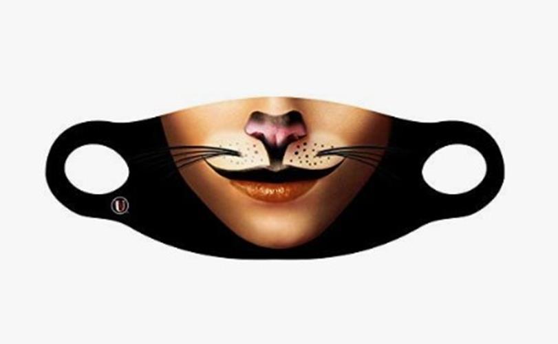 Cat Face Mask - Reusable Face Cover - 1/8th" Foam - Adult
