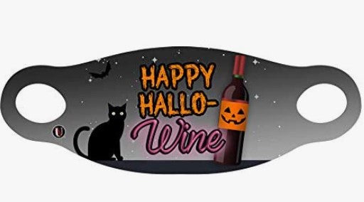Happy Hallo-Wine Mask - Reusable Face Cover - 1/8th" Foam - Adult
