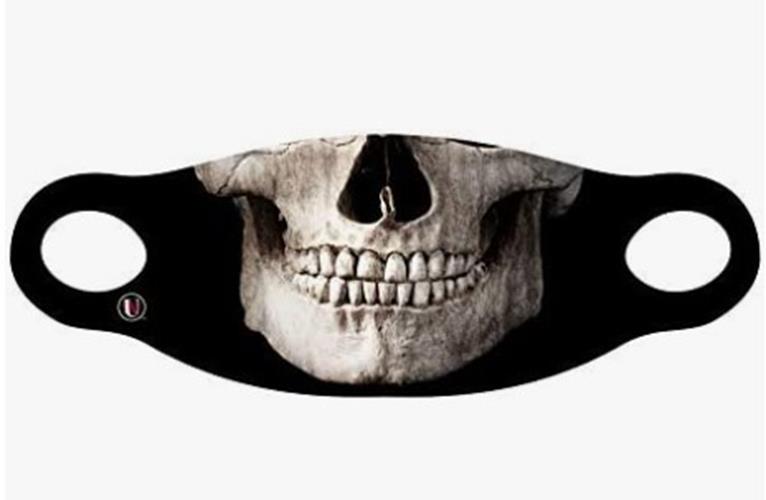 Skull Mask - Skeleton - Reusable Face Cover - 1/8th" Foam - Adult