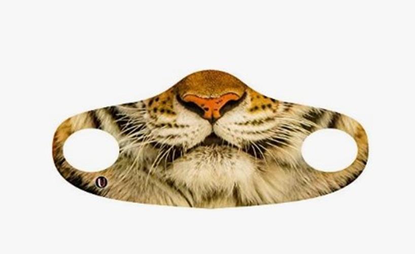 Tiger Face Robe Tiger Mask - Reusable Face Cover - 1/8th