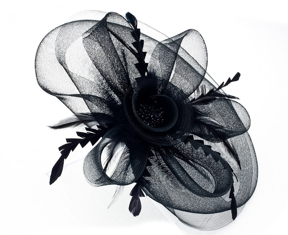 Fascinator - Black - Derby - Royal - 20's - Costume Accessory - Teen Adult