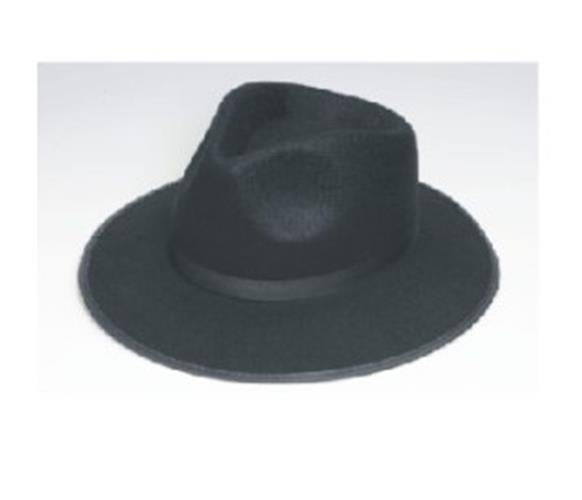 Sombrero Fedora - Negro - Gángster de los años 20 - Accesorio de disfraz - Adulto - Grande 