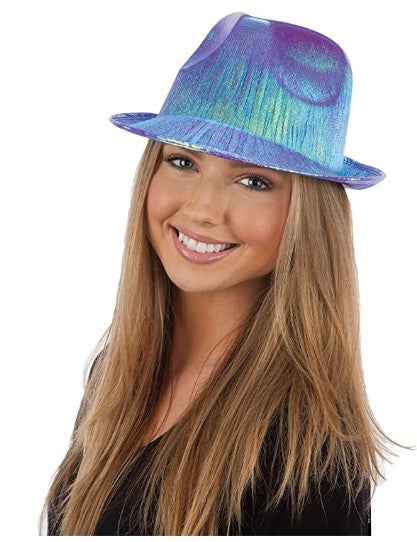 Iridescent Fedora -1920's - 1980's - Costume Accessory - Teen Adult - 2 Colors