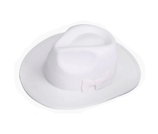 Sombrero Fedora Gangster - Blanco - Década de 1920 - Accesorio de vestuario - Adulto adolescente