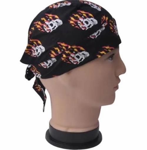 Pirate Bandana - Fiery Skulls - Biker - Costume Accessory - Teens Adults