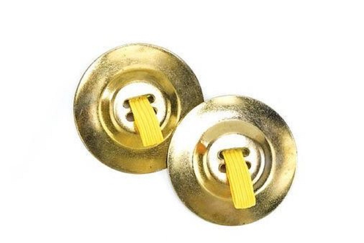 Metal Finger Cymbals - 1 Pair - Gold - Costume Accessories - Make Music