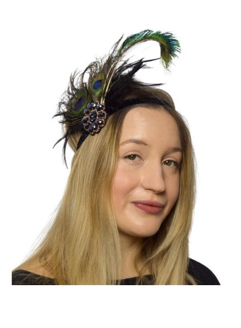 Flapper Headband - Black/Rose Gold - 1920's - Costume Accessory - Teen Adult