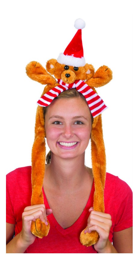 Christmas Teddy Bear Headband - Flapping - Costume Accessory - Adult Teen