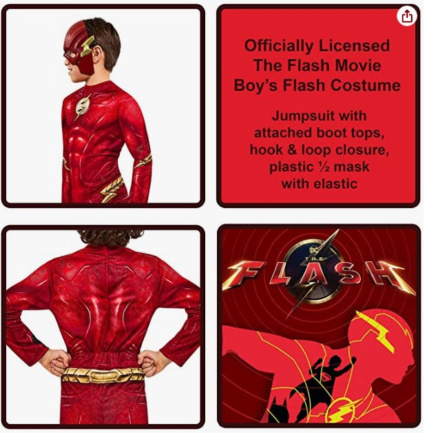 The Flash - Movie - Classic - Costume - Child - 3 Sizes