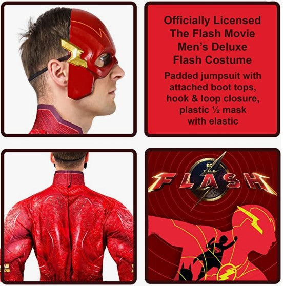 The Flash - Movie - Muscle Chest - Deluxe Costume - Adult - 2 Sizes