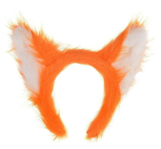 Fox Ears - Fuzzy - Orange - Costume Cosplay Accessory - Teen Adult