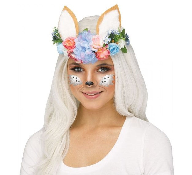 Fox Ears - Flower Crown - Face Tattoo - Costume Accessory - Teen Adult