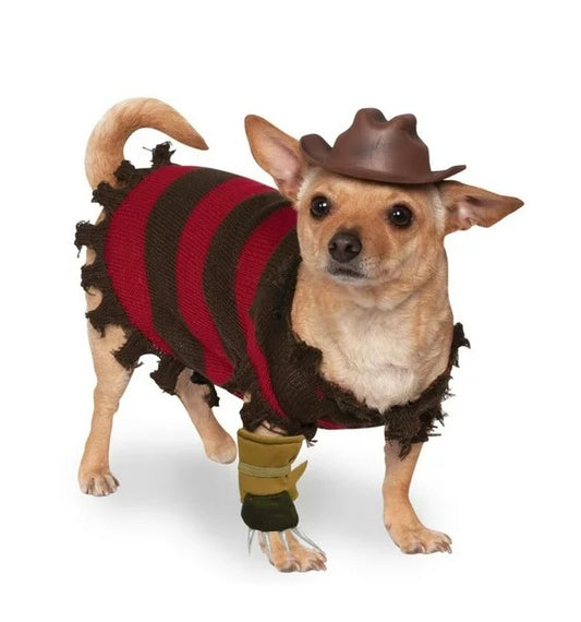 Freddy - Nightmare on Elm Street - Horror - Dog Costume - 4 Sizes