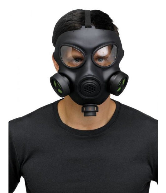 Gas Mask - Black - Plastic - Faux Respirator - Costume Accessory - Adult Teen