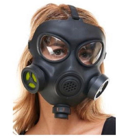 Gas Mask - Black/Yellow - Plastic - Costume Accessory - Adult Teen