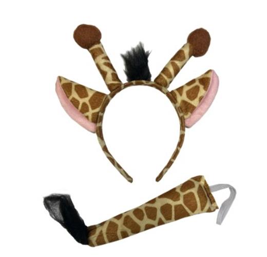 Giraffe Headband Tail Set - Plush - Costume Accessories - Adult Teen