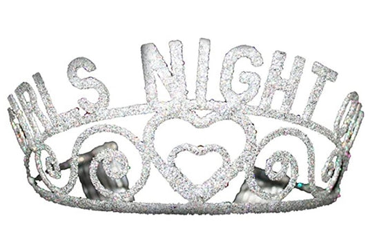 Tiara - Girls Night Out - Sparkly Silver - Costume Accessory - Adult