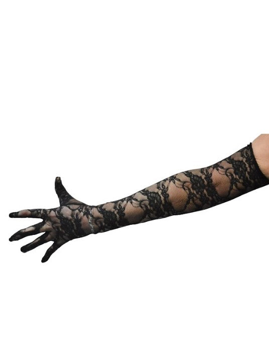 Elegant Lace Gloves - 23" Long - Prom Bridal Dance - Adult Teen - 2 Colors