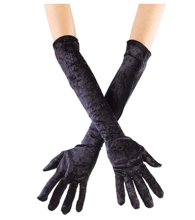 tanz handschuhe Elegante Velourshandschuhe – 20,5" lang – Abschlussball, Tanz, Cosplay – Erwachsene, Teenager – 3 Farben