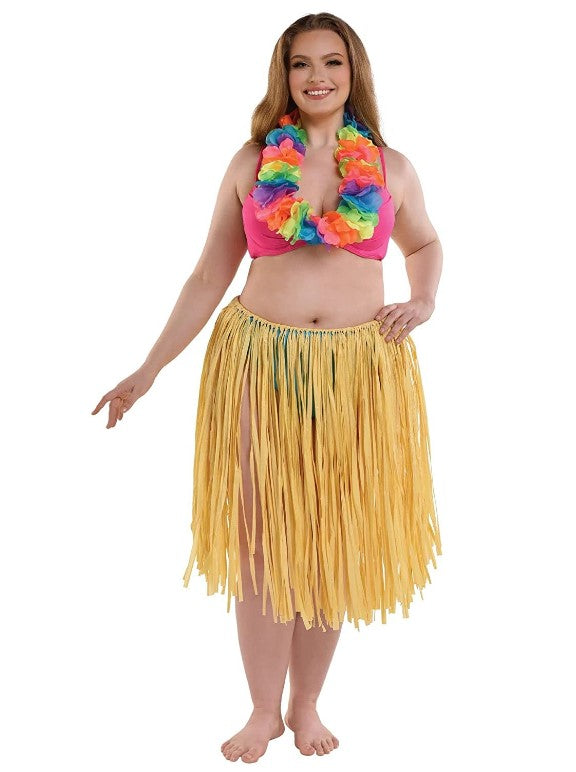 Natural Raffia Grass Skirt Hawaiian Costume Accessory Adult