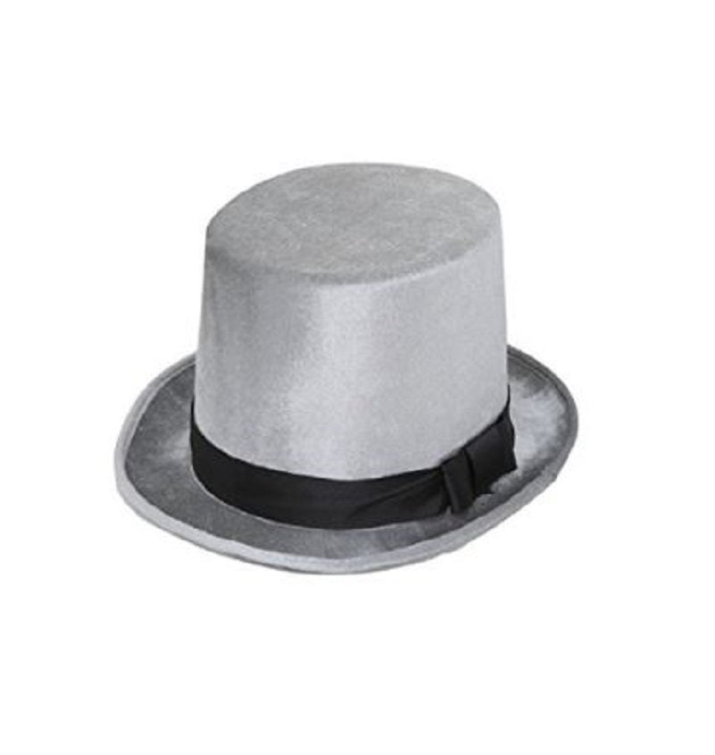 Top Hat - Grey/Silver - Ghost - Holidays - Costume Accessory - Adult Teen
