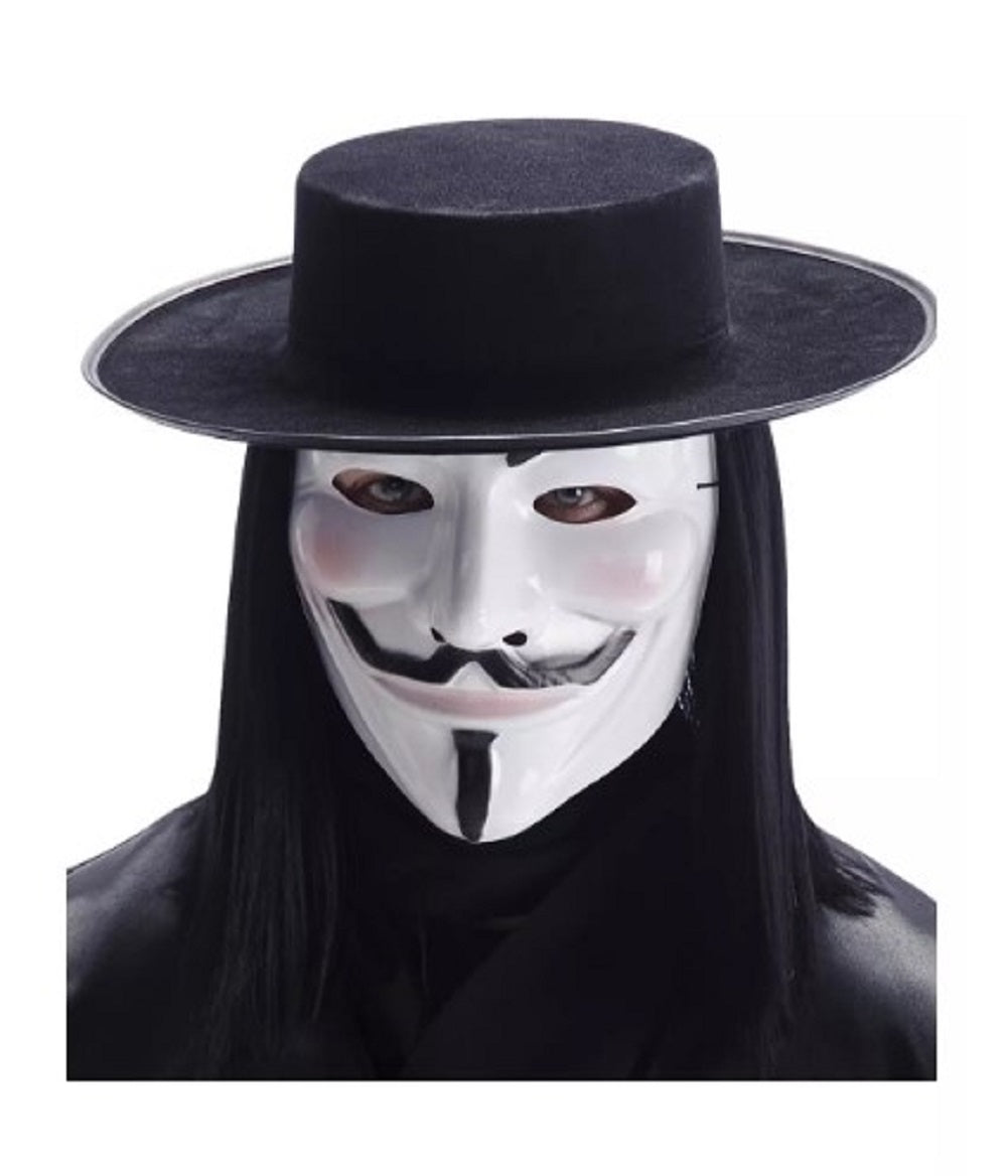 V for Vendetta Mask - Guy Fawkes - Anonymous - White - Costume Accessory