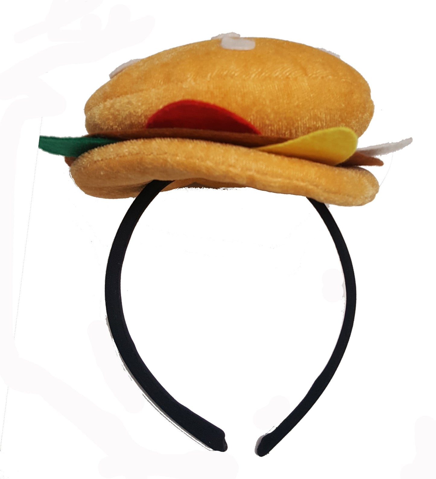 Hamburger Mini Hat Headband - Festivals - Costume Accessory - Teen Adult