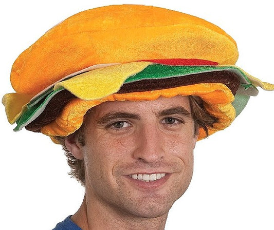 Hamburger Hat - Festival - Picnic - Costume Accessory - Teen Adult