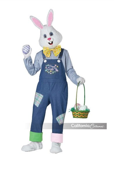 Happy Easter Bunny Rabbit - Overalls - Mascot Costume - 2 Sizes