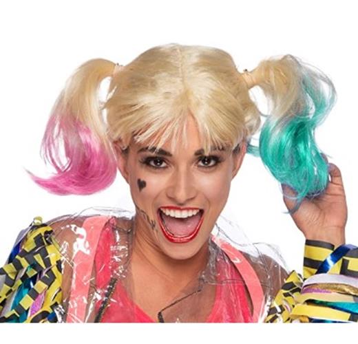 Harley Quinn Wig - Birds of Prey - Pigtails - Costume Accessory - Adult Teen