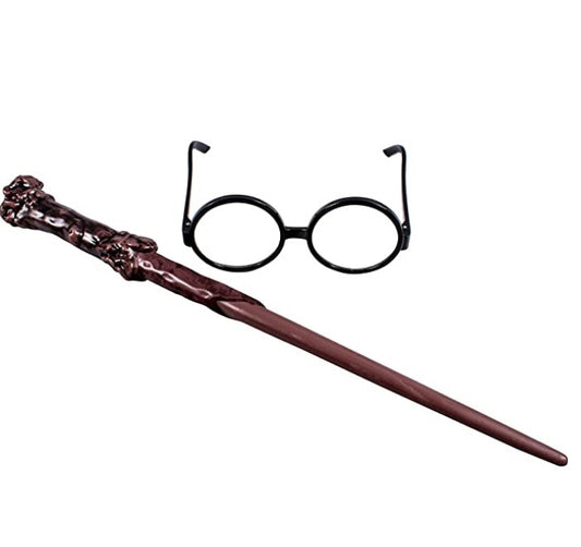 Harry Potter Wand and Glasses Set - Licensed - Costume Accessories - Child Teen